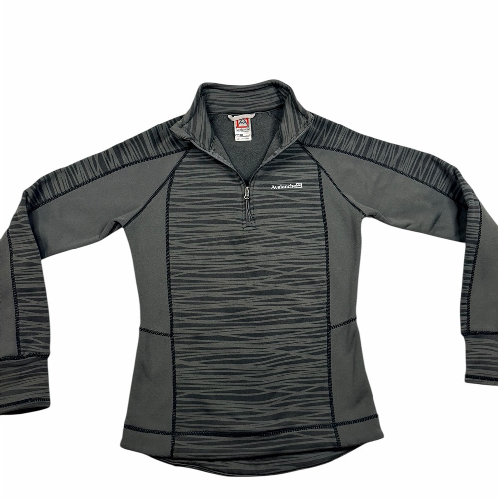 Avalanche Women’s Black and Gray Fleece Pullover Small